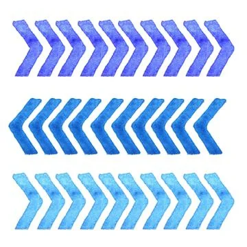 Collection of watercolor design elements isolated on white background. Set .. Stock-Illustration