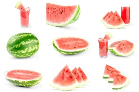 Collection of Watermelon on a background Foto stock