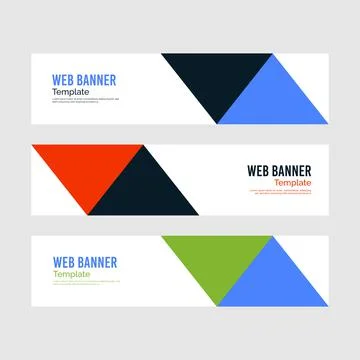 Collection of web banner template. Stock Illustration