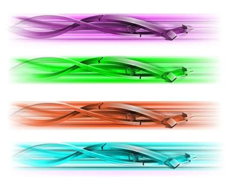 Collection of Web Banners with Arrows Stock Illustration