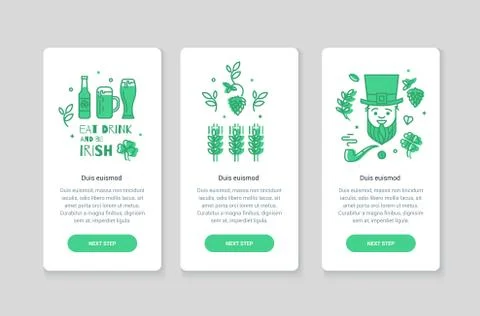 Collection of web banners for St. Patrick's Day. Stock Illustration