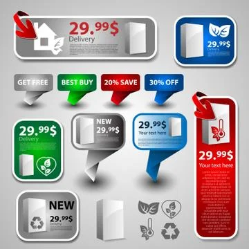 Collection Of Website Elements Stock Illustration