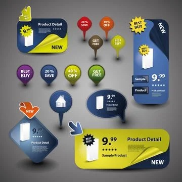 Collection Of Website Elements Stock Illustration