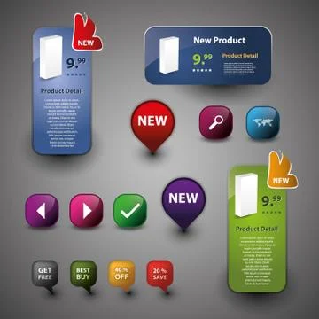 Collection Of Website Elements Stock Illustration