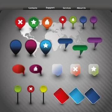 Collection Of Website Elements Stock Illustration