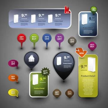 Collection Of Website Elements Stock Illustration