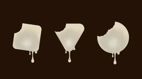 Collection of white chocolate. Stock Illustration
