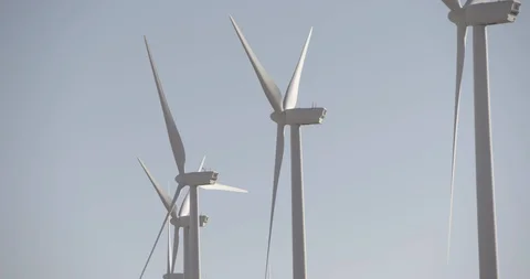Collection of Wind Mills Tilt Down Stock Footage 89942364