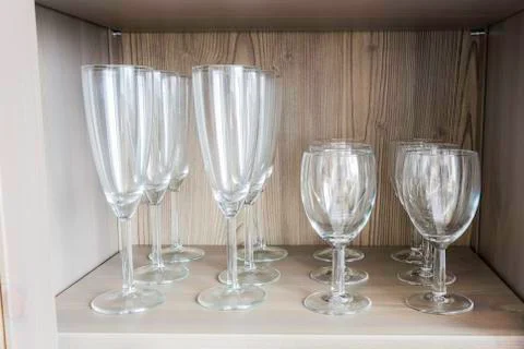 Collection of wine glasses Stock Photos