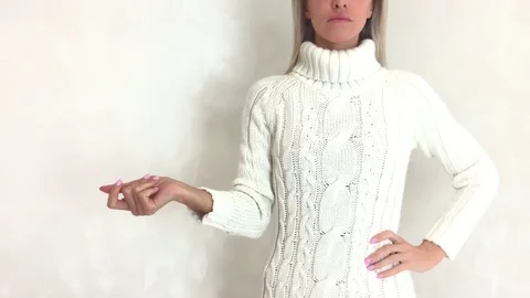 Collection of women's sweaters Stock Footage 120414730