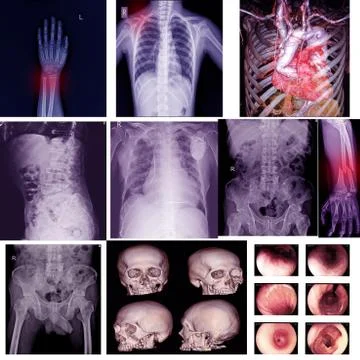 Collection X-ray multiple part of human &amp; Orthopedic surgery &amp; Multiple disea Stock Photos