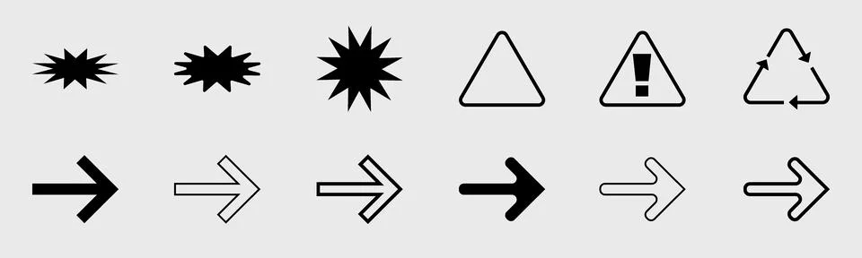 Collection of Y2K elements. Big collection of abstract graphic geometric objects Stock Illustration