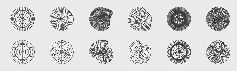 Collection of Y2K elements. Big collection of abstract graphic geometric objects Illustrazione stock