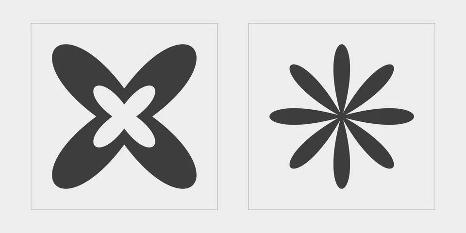 Collection of Y2K elements. Big collection of abstract graphic geometric symbols Stock Illustration