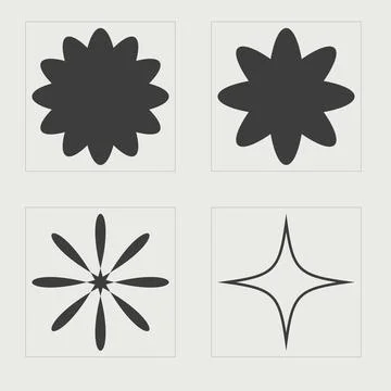 Collection of Y2K elements. Big collection of abstract graphic geometric symbols 스톡 일러스트