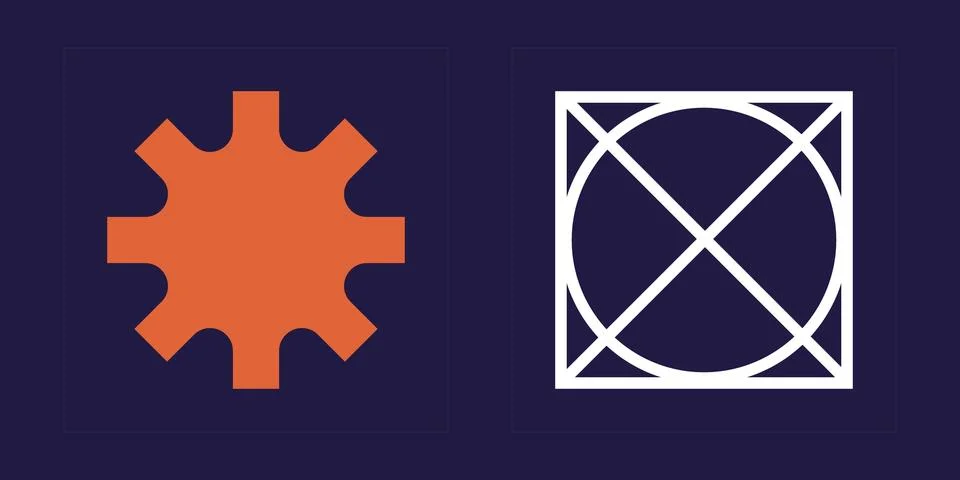 Collection of Y2K elements. Big collection of abstract graphic geometric symbols 스톡 일러스트