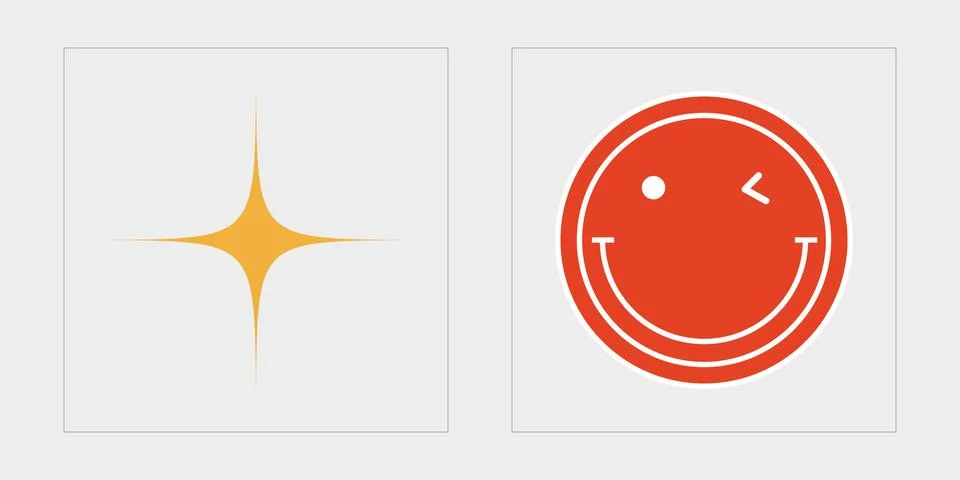 Collection of Y2K elements. Big collection of abstract graphic geometric symbols 스톡 일러스트