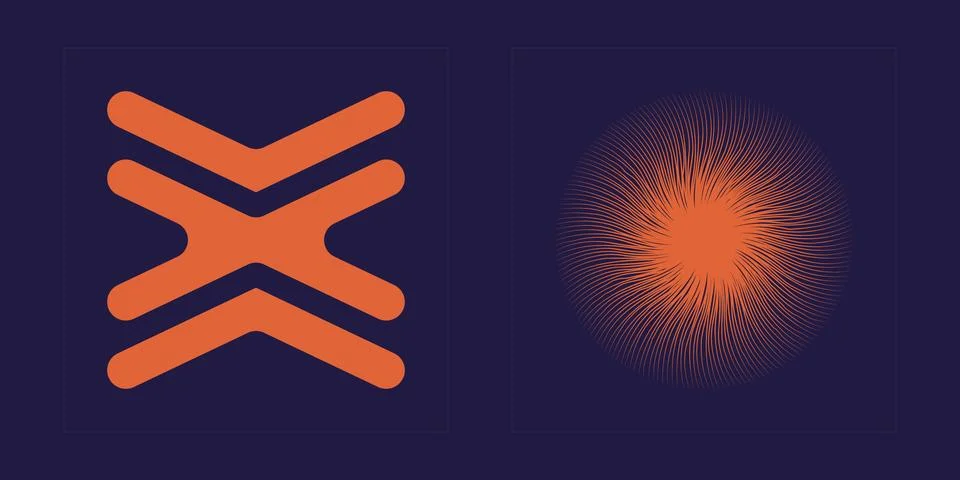 Collection of Y2K elements. Big collection of abstract graphic geometric symbols 스톡 일러스트