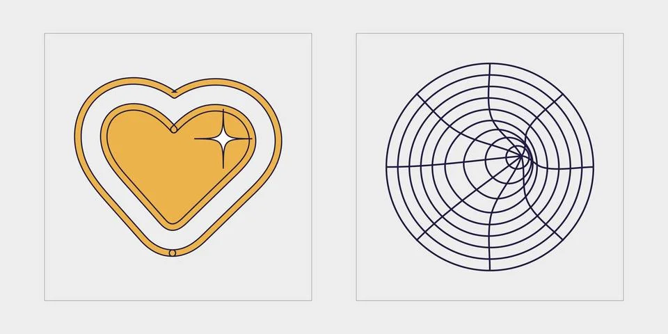 Collection of Y2K elements. Big collection of abstract graphic geometric symbols イラスト素材