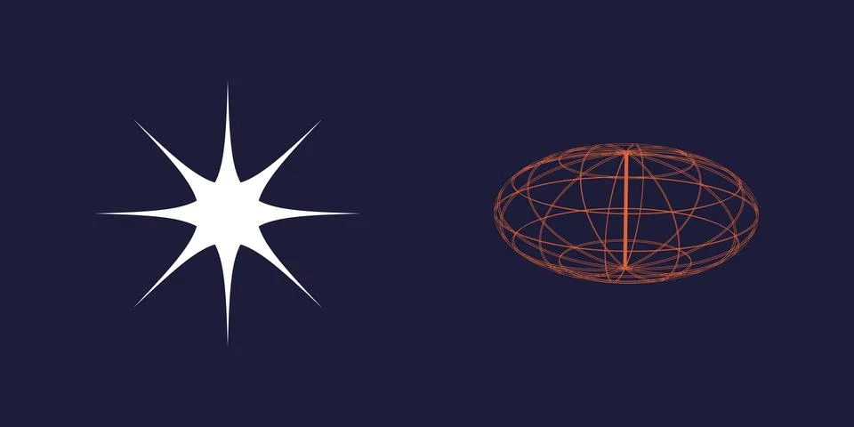 Collection of Y2K elements. Big collection of abstract graphic geometric symbols 스톡 일러스트