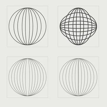 Collection of Y2K elements. Big collection of abstract graphic geometric symbols Illustrazione stock