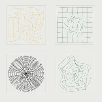 Collection of Y2K elements. Big collection of abstract graphic geometric symbols イラスト素材