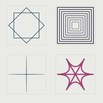 Collection of Y2K elements. Brutalism star and flower shapes. Templates for 스톡 일러스트