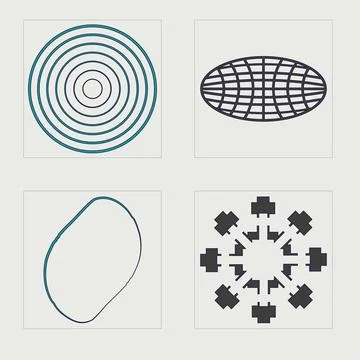 Collection of Y2K elements. Brutalism star and flower shapes. For modern T Stock Illustration