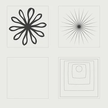 Collection of Y2K elements. Extraordinary Graphic Assets. Modern abstract forms. イラスト素材