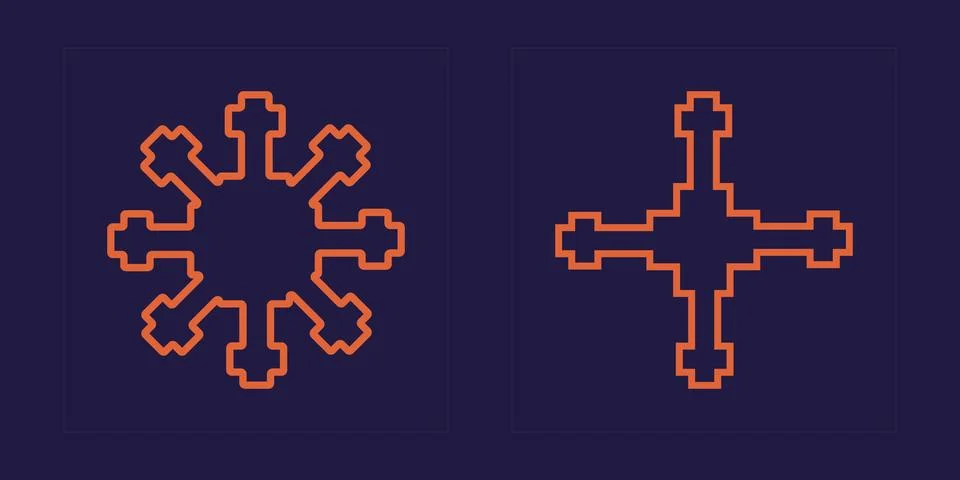 Collection of Y2K elements. Extraordinary Graphic Assets. Flat minimalist icons. イラスト素材