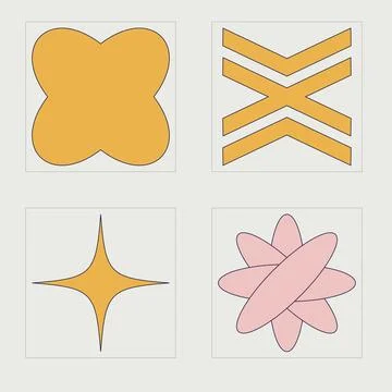 Collection of Y2K elements. Extraordinary Graphic Assets. Cyberpunk elements. Stockillustratie