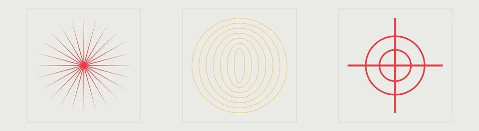 Collection of Y2K elements. Extraordinary Graphic Assets. Modern abstract forms. Illustrazione stock