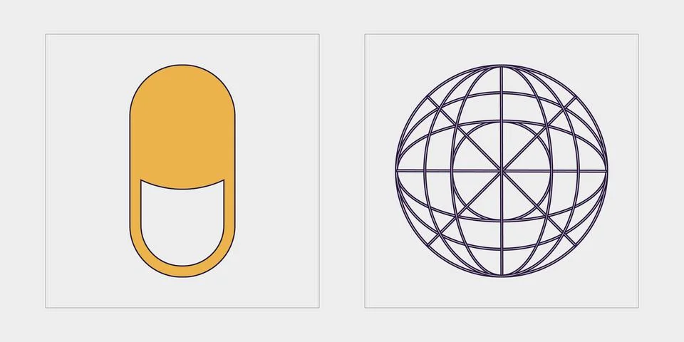 Collection of Y2K elements. Extraordinary Graphic Assets. Elements for graphic イラスト素材