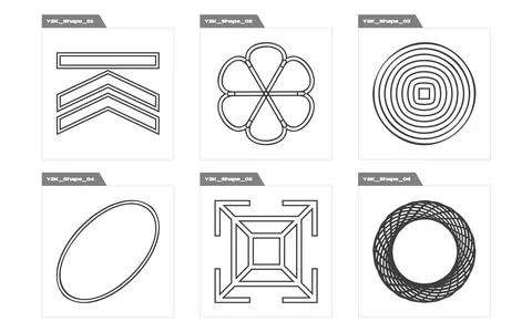 Collection of Y2K elements. Extraordinary Graphic Assets. Elements for graphic Stock Illustration