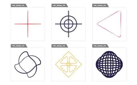 Collection of Y2K elements. Extraordinary Graphic Assets. Cyberpunk elements. Stock Illustration