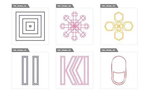 Collection of Y2K elements. Extraordinary Graphic Assets. Templates for notes 스톡 일러스트