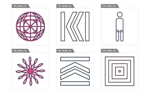 Collection of Y2K elements. Extraordinary Graphic Assets. Cyberpunk elements. 스톡 일러스트