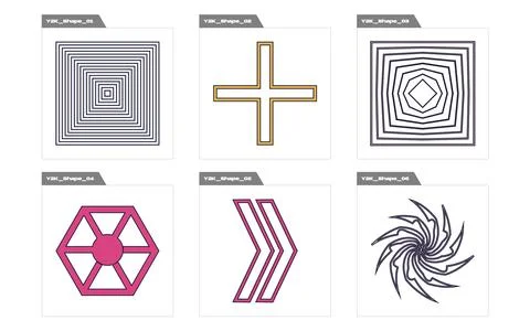 Collection of Y2K elements. Extraordinary Graphic Assets. Objects in y2k style. Stock Illustration