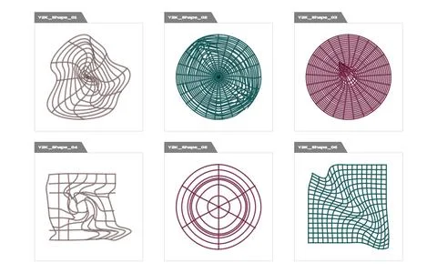 Collection of Y2K elements. Extraordinary Graphic Assets. Cyberpunk elements. 스톡 일러스트