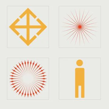 Collection of Y2K elements. Extraordinary Graphic Assets. Modern abstract forms. イラスト素材