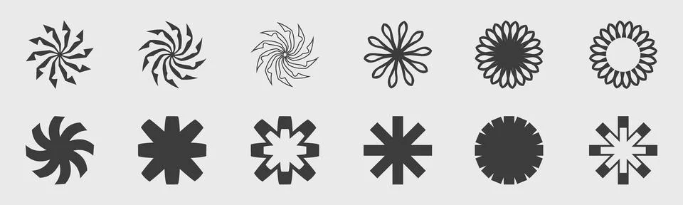 Collection of Y2K elements. Large set of retro objects for design. ornaments for Illustrazione stock