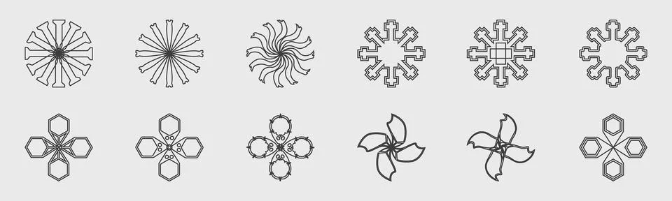 Collection of Y2K elements. Large set of retro objects for design. Abstract Illustrazione stock