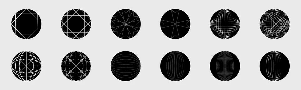 Collection of Y2K elements. Large set of retro objects for design. ornaments for Stock Illustration