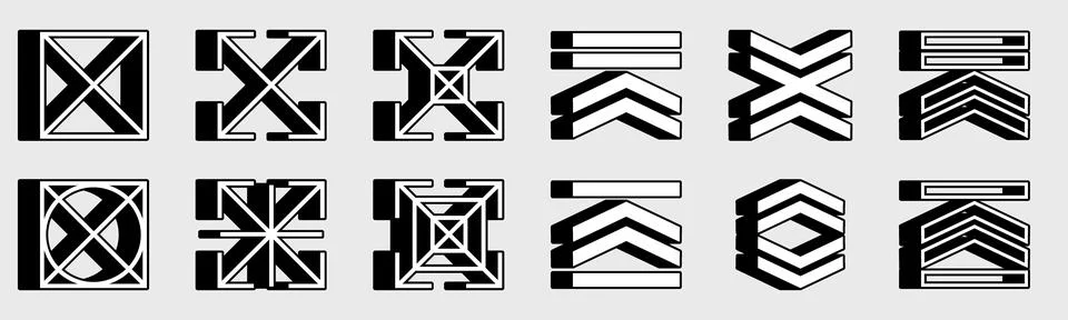 Collection of Y2K elements. Large set of retro objects for design. Objects in Stock Illustration