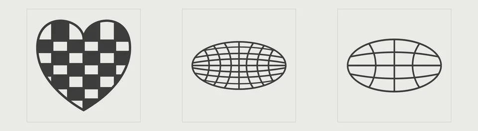 Collection of Y2K elements. Large set of retro objects for design. Elements for イラスト素材