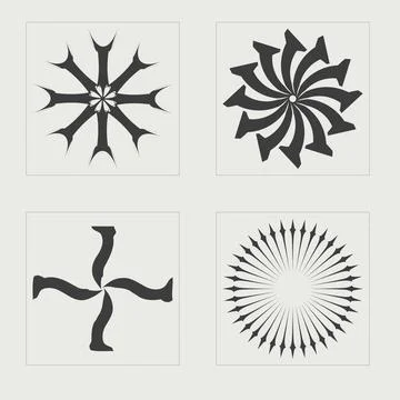 Collection of Y2K elements. Large set of retro objects for design. Flat Illustrazione stock