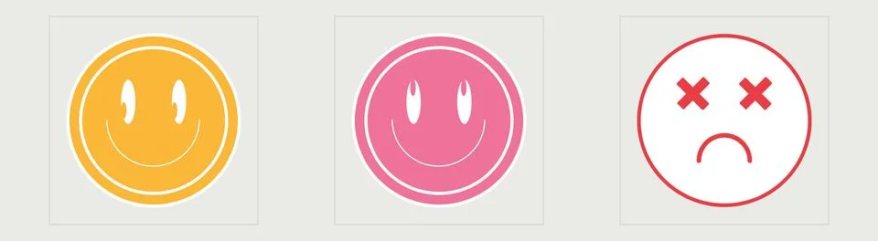 Collection of Y2K elements. Large set of retro objects for design. Elements for Stock Illustration