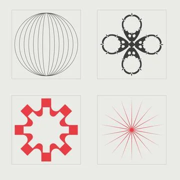 Collection of Y2K elements. Large set of retro objects for design. Modern Stock Illustration