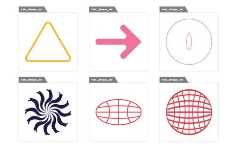 Collection of Y2K elements. Large set of retro objects for design. Templates for Stock Illustration