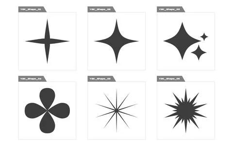 Collection of Y2K elements. Large set of retro objects for design. For modern T Stock Illustration